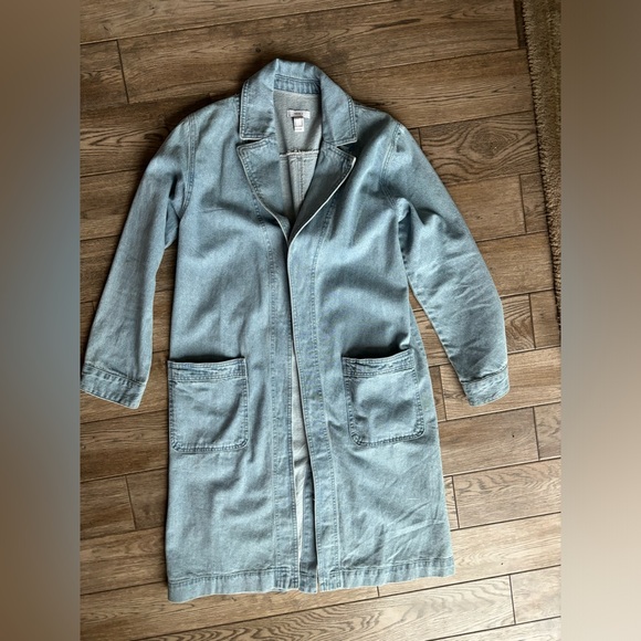 Forever 21 Denim Open-Front Longline Jacket Size XS - Picture 9 of 11